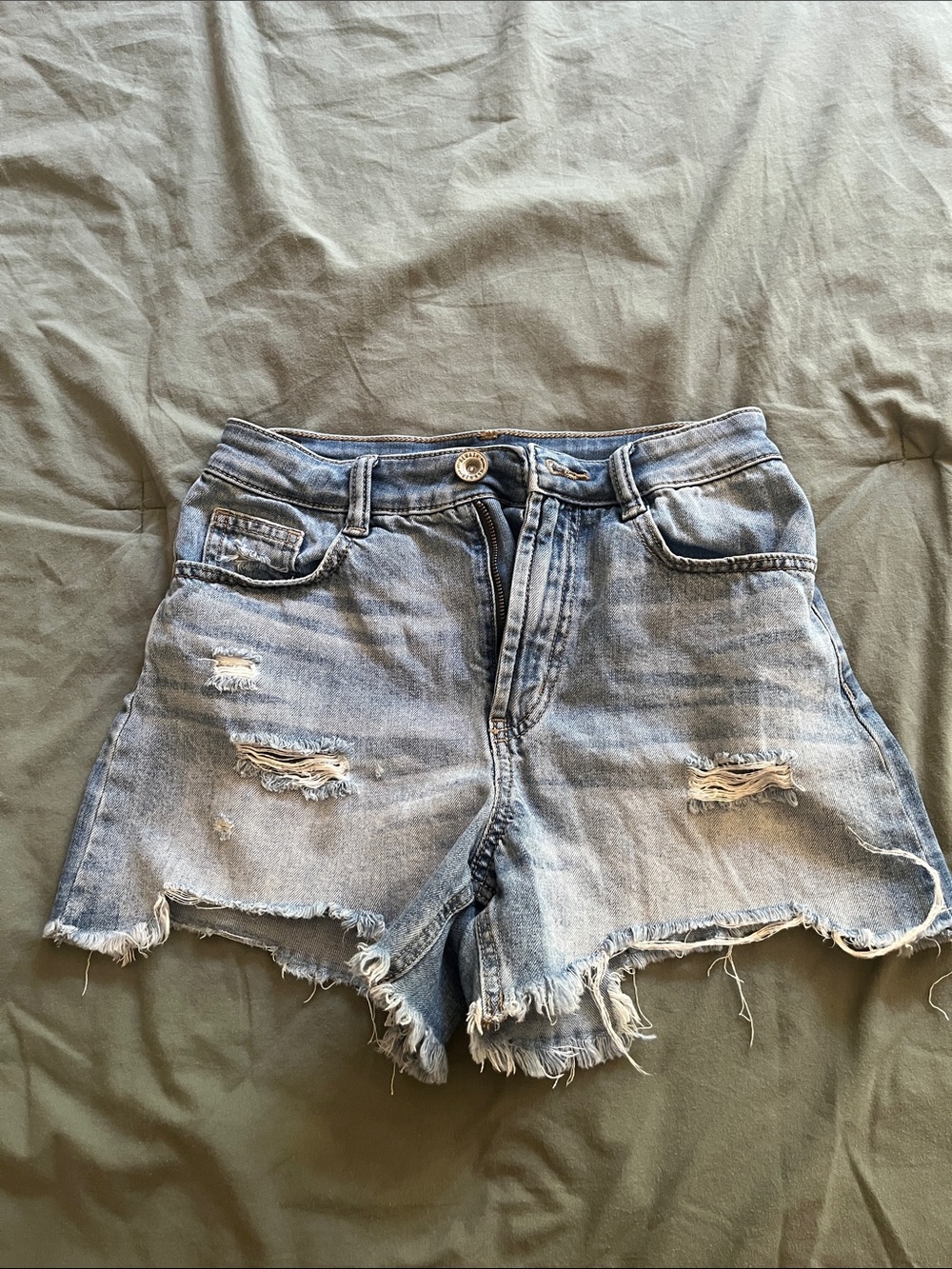 Rewash Light Blue Distressed Denim Cutoff Shorts